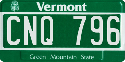 VT license plate CNQ796
