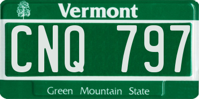 VT license plate CNQ797