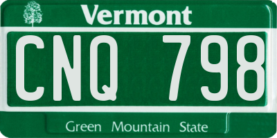 VT license plate CNQ798