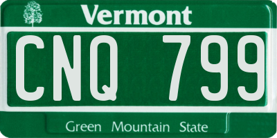 VT license plate CNQ799