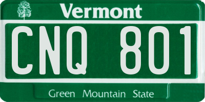 VT license plate CNQ801