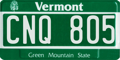 VT license plate CNQ805