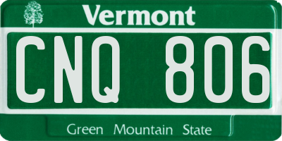 VT license plate CNQ806