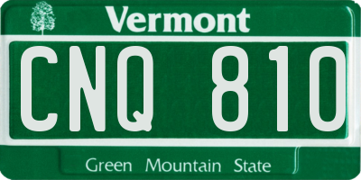 VT license plate CNQ810