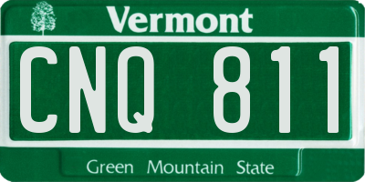 VT license plate CNQ811