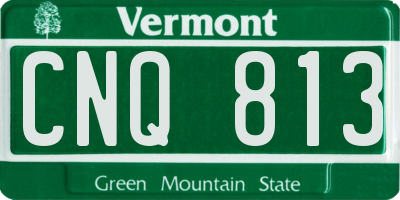 VT license plate CNQ813