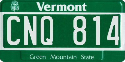 VT license plate CNQ814