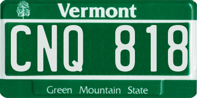 VT license plate CNQ818