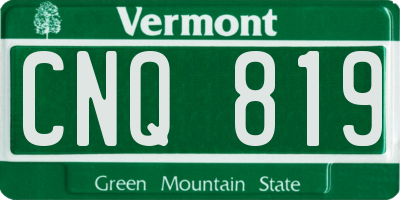VT license plate CNQ819