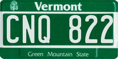 VT license plate CNQ822