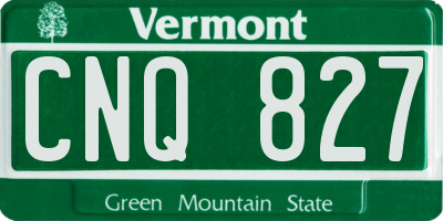 VT license plate CNQ827
