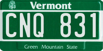 VT license plate CNQ831