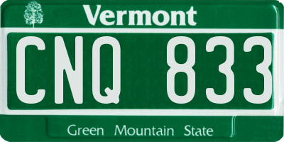 VT license plate CNQ833