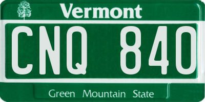 VT license plate CNQ840