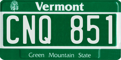 VT license plate CNQ851