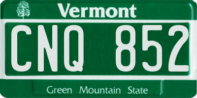 VT license plate CNQ852