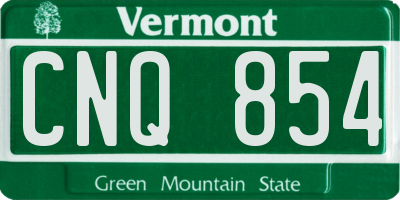 VT license plate CNQ854