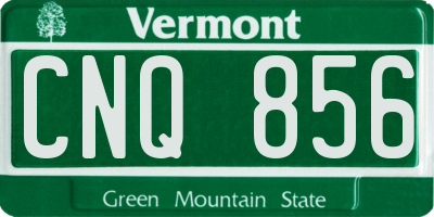 VT license plate CNQ856