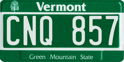 VT license plate CNQ857
