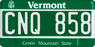 VT license plate CNQ858