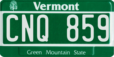 VT license plate CNQ859