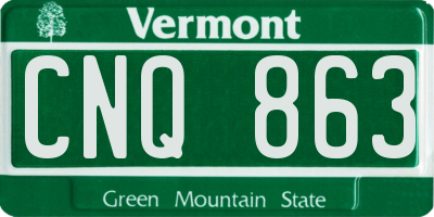 VT license plate CNQ863