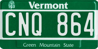 VT license plate CNQ864