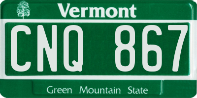 VT license plate CNQ867