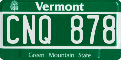 VT license plate CNQ878