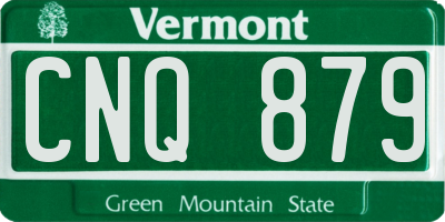 VT license plate CNQ879