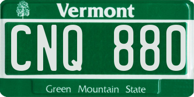 VT license plate CNQ880