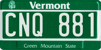 VT license plate CNQ881