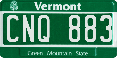 VT license plate CNQ883