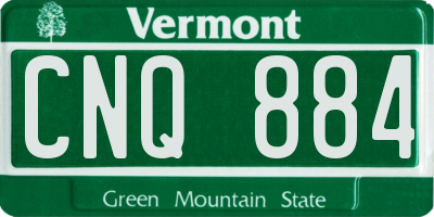 VT license plate CNQ884