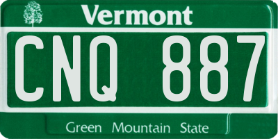 VT license plate CNQ887