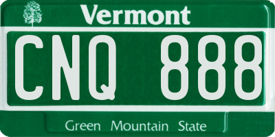 VT license plate CNQ888