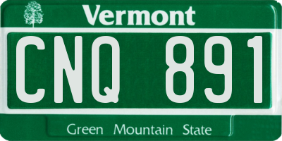 VT license plate CNQ891