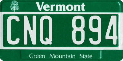 VT license plate CNQ894