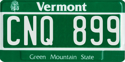 VT license plate CNQ899