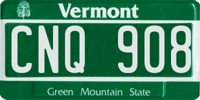VT license plate CNQ908