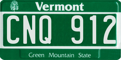 VT license plate CNQ912