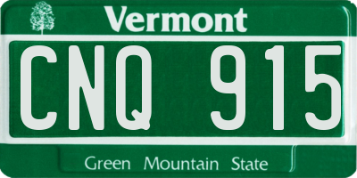 VT license plate CNQ915