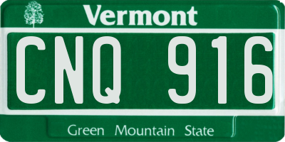 VT license plate CNQ916