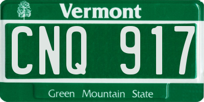 VT license plate CNQ917
