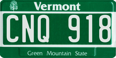 VT license plate CNQ918