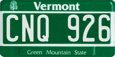 VT license plate CNQ926