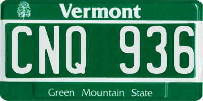 VT license plate CNQ936