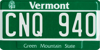 VT license plate CNQ940