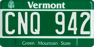 VT license plate CNQ942