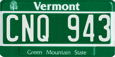 VT license plate CNQ943